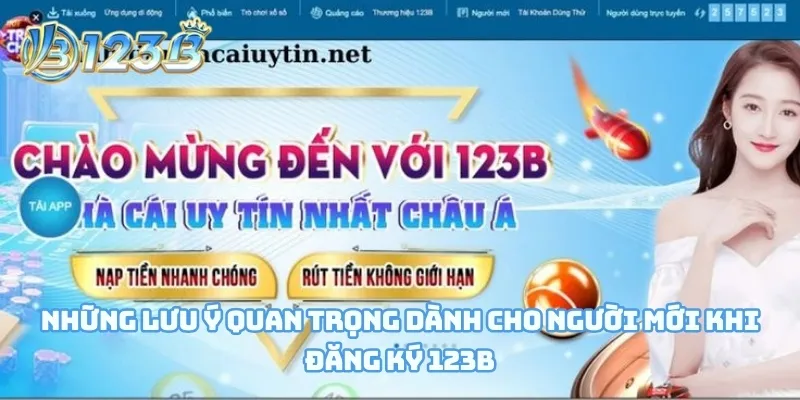 Những lưu ý quan trọng dành cho người mới khi đăng ký 123B