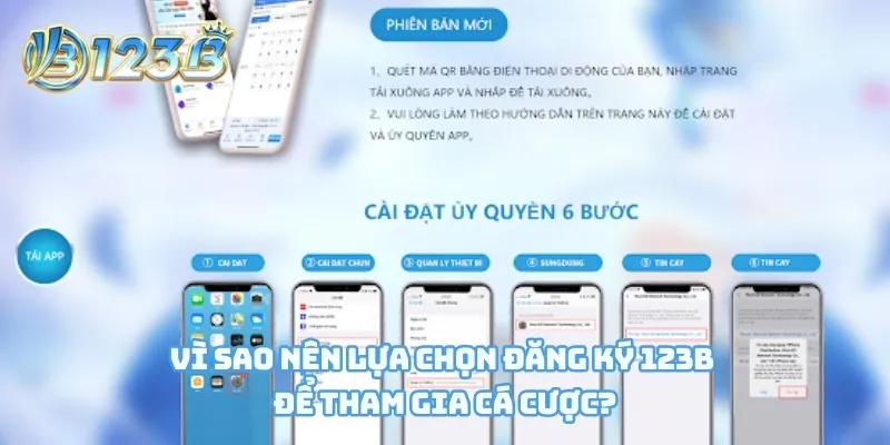 Vì sao nên lựa chọn đăng ký 123B để tham gia cá cược?